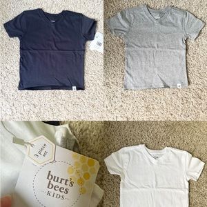 NWT Burt’s Bees Baby Organic Cotton V-Neck Shirts Size 2T